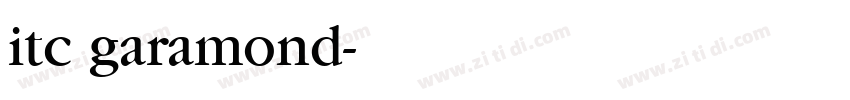 itc garamond字体转换